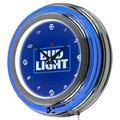 Trademark Gameroom Bud Light 14 Inch Neon Wall Clock - Block Text AB1400-BL-16